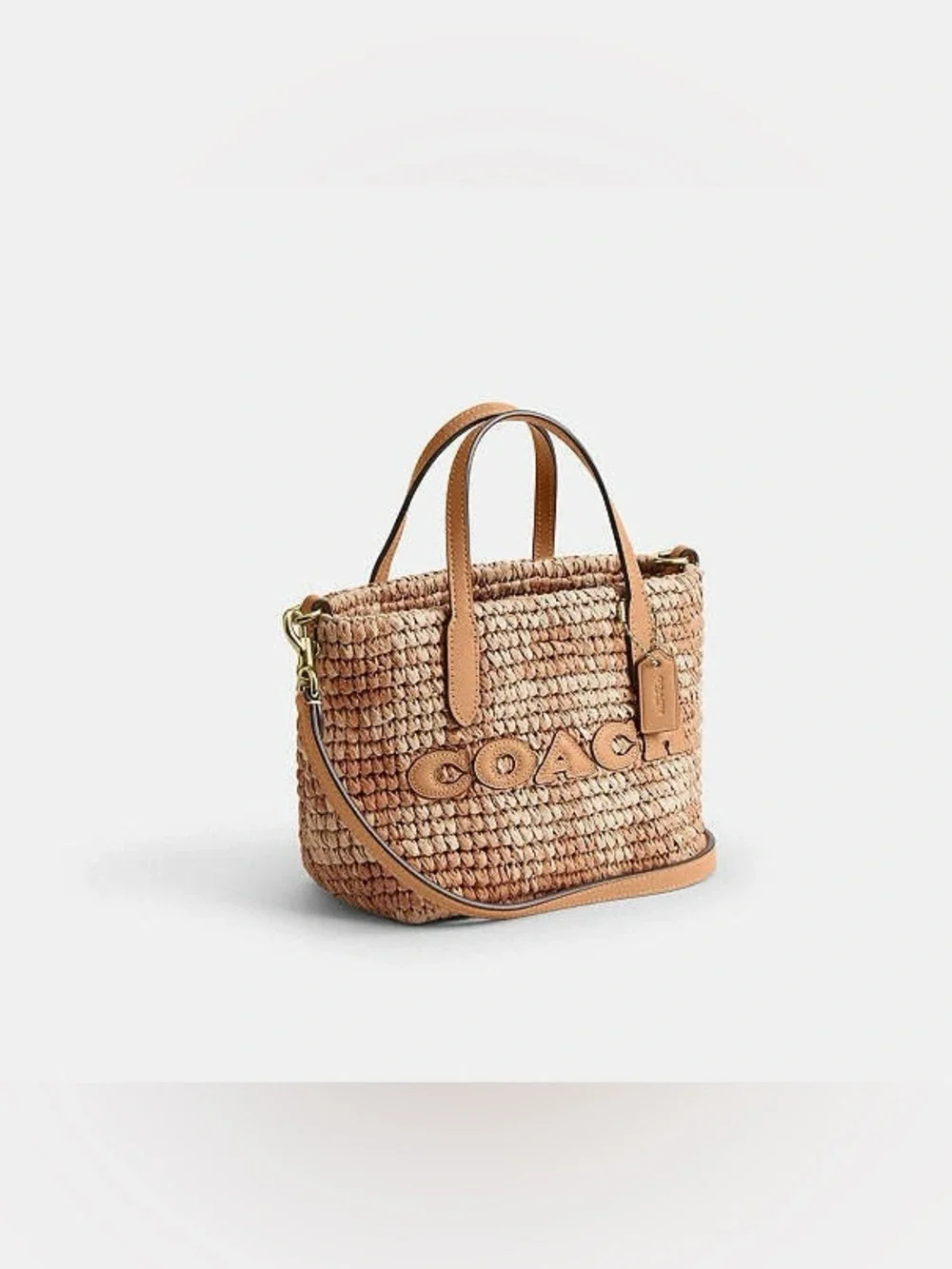 Coach City Mini Tote Bag With Gingham Print NWT
